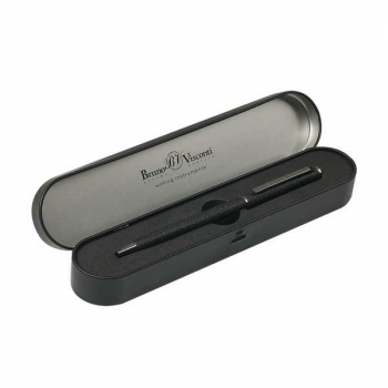 Ручка Bruno Visconti PALERMO шарик.автомат. в футляре,0.7мм,синяя,мет.корпус винтаж черный,черн.футляр арт.20-0250/628