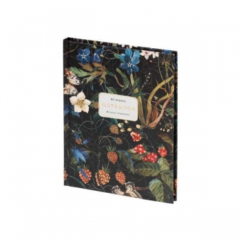 Блокнот А6 80л. престиж FLORA.ЛЕСНЫЕ ЯГОДЫ, клетка, тв. обл., матовая ламинация арт.3-80-005/55