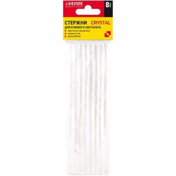 Клеевые стержни deVENTE 7 мм, ПРОЗРАЧНЫЕ, длина 200 мм (8 шт в упаковке) арт.4181001