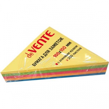 Клейкая бумага д/заметок deVENTE (100*100мм) 250л, Sandwich 5 неон. цв. арт.2010512