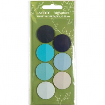 Набор самокл. флажков пластик. с клеевым краем deVENTE sigNATURE, 28х28 мм, 7х20 л., 7 паст.цв.,  арт.2011519