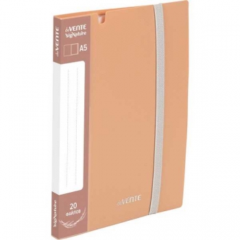 Папка  А5 с 20 вкл. deVENTE sigNATURE (165x220x10 мм), фактура ткань,  пудрово розовая  арт.3101503