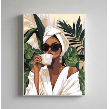 Набор для рисования по номерам, картина 31х40 см Время спа (холст на подрамнике, краски, кисть) арт.Рх-215