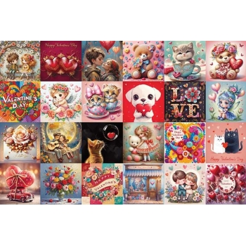 Пазл 120 эл. Hatber Premium СЮРПРИЗ - предсказание для влюбленных, 150х150мм, ассорти арт.120ПЗ5/090713