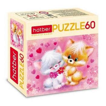 Пазл  60 эл. Hatber Пушистики, 165х230мм арт.60ПЗ5_00060