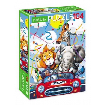 Пазл 104 эл. Hatber ECO Веселое путешествие, 220х320мм арт.104ПЗ4_05533