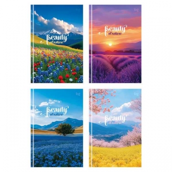 Блокнот А6 64л. бизнес BG Красота природы, клетка, глянцевая ламинация арт.ББ6т64_лг 09880