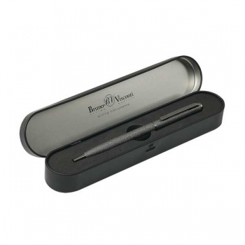 Ручка Bruno Visconti PALERMO шарик.автомат. в футляре,0.7мм,синяя,мет.корпус винтаж вор.сталь,черн.фут арт.20-0250/631