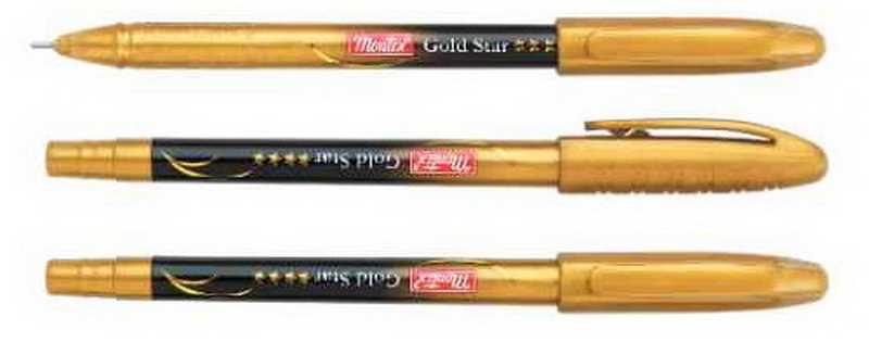 Ручка Montex шариковая Gold Star с син. стержнем, золотистый корпус арт.Gold Star