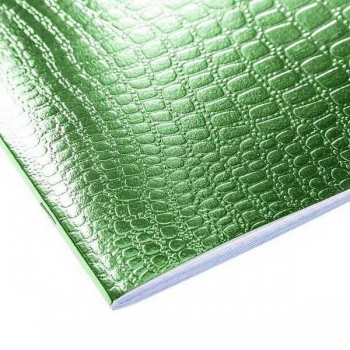 Тетрадь 48л в клетку Hatber, бумвинил METALLIC тиснение CROCO черная арт.48Т5бвВ1/072232