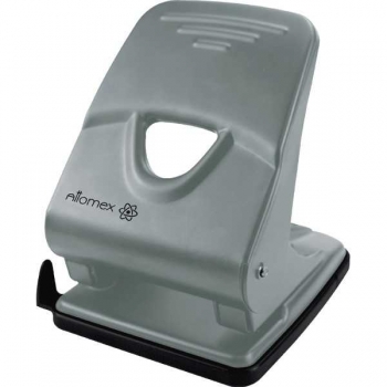 Дырокол (45 л) Attomex металлический с линейкой, в карт. кор., серый арт. 4020313