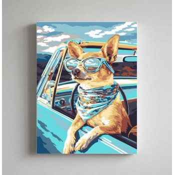 Набор для рисования по номерам, картина 31х40 см Малышка на стиле (холст на подрамнике, краски, кисть) арт.Рх-226