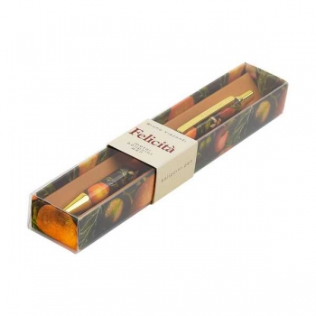 Ручка Bruno Visconti  Felicita.FLORA.ORANGES шарик.автомат.в картон.футляре,0.7мм,синяя,метал.корпус арт.20-0263/32