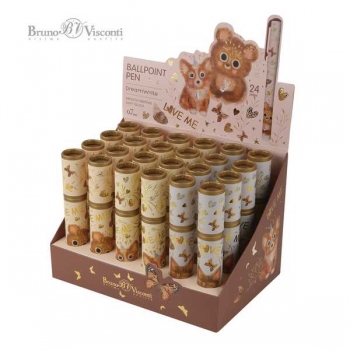 Ручка шариковая Bruno Visconti DreamWrite. LOVE ME. Friends  в карт. тубе, 0.7 мм, синяя, 3 вида арт.20-0264/24