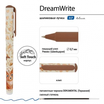 Ручка шариковая Bruno Visconti DreamWrite. LOVE ME. Friends  в карт. тубе, 0.7 мм, синяя, 3 вида арт.20-0264/24