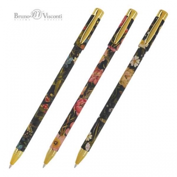 Ручка шариковая Bruno Visconti FLORA.BLACK NIGHT, 0.38мм, синяя, корпус ассорти арт.20-0215/75