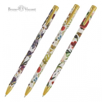 Ручка шариковая Bruno Visconti FLORA.BLOOM FLOWERS, 0.38мм, синяя, корпус ассорти арт.20-0215/76