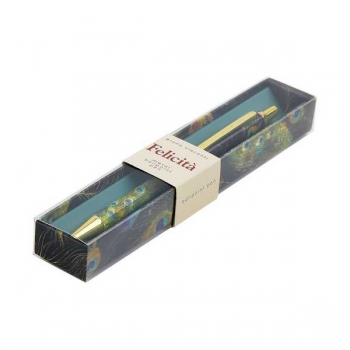 Ручка Bruno Visconti  Felicita.FAUNA.ПАВЛИНЫ шарик.автомат.в картон.футляре,0.7мм,синяя,метал.корпус арт.20-0263/33