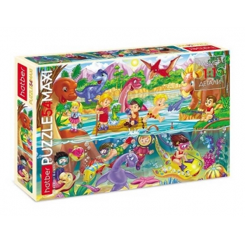 Пазл  54 эл. Hatber MAXI Ассорти, 280х400мм арт.54ПЗ3/043094