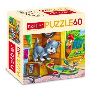 Пазл  60 эл. Hatber Котенок и мышонок, 165х230мм арт.60ПЗ5_11632
