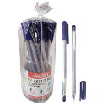 Ручка гелевая deVENTE Пиши-стирай Destello, 0.5мм, с ластиком, ассорти, синяя арт.5051549