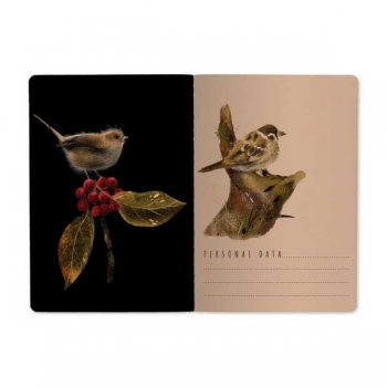 Тетрадь 40л в клетку Bruno Visconti FAUNA.Воробей крепление-декор. нить арт.7-40-001/208