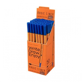 Ручка капиллярная Bruno Visconti Basic Liner. Summer, 0.4мм, синяя арт.36-0008