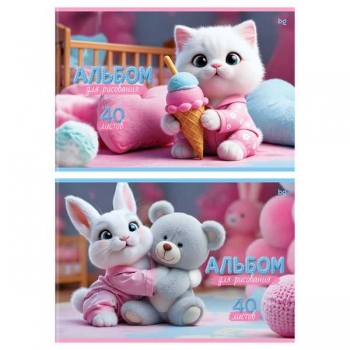 Альбом для рисов. А4 40л. на скрепке BG Друзья, эконом арт.АР4ск40 62620