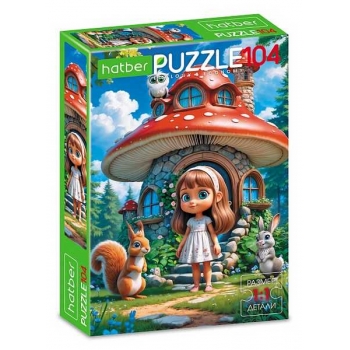 Пазл 104 эл. Hatber ECO Сказочный домик, 220х320мм арт.104ПЗ4_34625