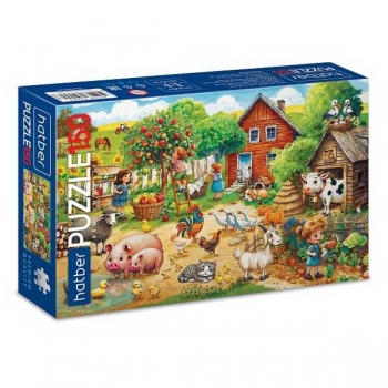 Пазл 150 эл. Hatber Premium Каникулы в деревне, 220х330мм арт.150ПЗ4_35954
