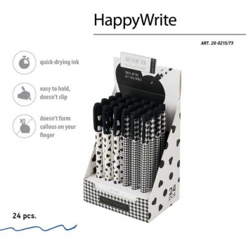 Ручка шариковая Bruno Visconti BLACK WHITE, 0.38мм, корпус ассорти, синяя арт.20-0215/73