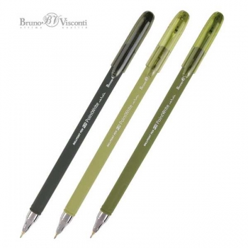 Ручка шариковая Bruno Visconti PointWrite Verde, 0.38мм, синяя, корпус ассорти арт.20-0506