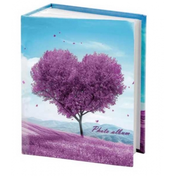 Фотоальбом 13х17см, 100 фото 10х15см, BRAUBERG Fancy heart, ПП карман, переплет-термосварка  арт. 391439