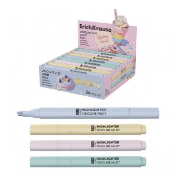 Маркер-выделитель ErichKrause V-17 Light Milky, цвет ассорти арт.65574