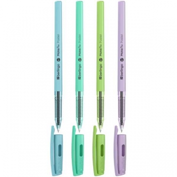 Ручка шариковая Berlingo MatePen Pastel, 0,7мм, синяя, корпус ассорти арт.CBp_70947_12