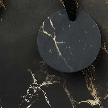 Пакет подарочный 26х32,4х13см бумажный Bruno Visconti CARRARA.BLACK,210 г/м2,фольгир.,матовая ламинация арт.2-852/12