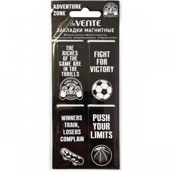 Закладка магнитная deVENTE  Adventure Zone (25*56,6мм) набор 4 шт арт.8065615