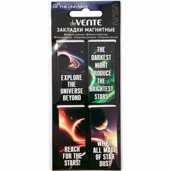 Закладка магнитная deVENTE  Darkness of the Universe (25*56,6мм) набор 4 шт арт.8065614
