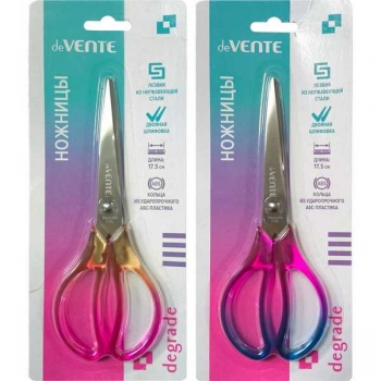Ножницы deVENTE 17,5 см Degrade кольца из ударопроч. АБС-пластика, тонирован. с переходом цвета арт.4091404