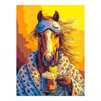 Набор для рисования по номерам, картина 31х40 см Утренний релакс (холст на подрамнике, краски, кисть) арт.Рх-238