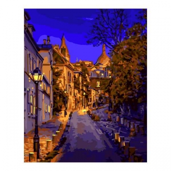 Набор для рисования по номерам, картина 41х51 см Красивый вечер (холст на подрамнике, краски, кисть) арт.Рх-089