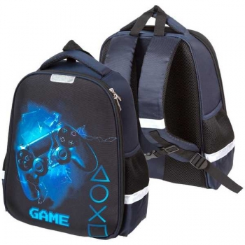 Рюкзак школьный Attomex  Optima. GAME 37x28x18 (17 л) вес 700гр., 1 отдел, 2 бок. кармана арт.7033601