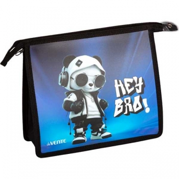 Папка д/тетр. А5 на молнии, картон/пластик deVENTE Hey Bro (243*200*80мм), фактура песок арт.8056603