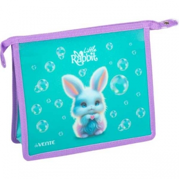 Папка д/тетр. А5 на молнии, картон/пластик deVENTE Little Rabbit (243*200*80мм), с искрящейся фактурой арт.8056600