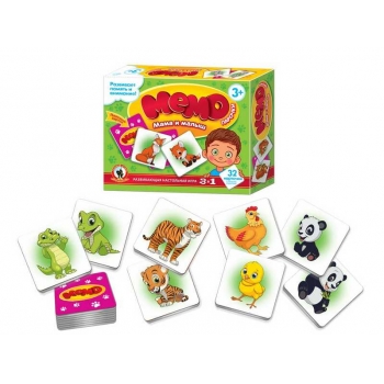 Игра настольная    Русский стиль МЕМО.Парочки.Мама и малыш, картонная коробка, 3+  арт.02451