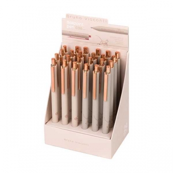 Ручка шариковая автоматическая Bruno Visconti ArtClick.TOTAL.BEIGE 0.38 мм, корпус ассорти, синяя арт.20-0374/07