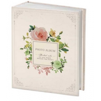 Фотоальбом 13х17см, 100 фото 10х15см, BRAUBERG Tender flowers, ПП карман, переплет-термосварка  арт. 391438