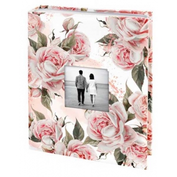 Фотоальбом 18х23см, 200 фото 10х15см, BRAUBERG Flowery love,ПП карман,переплет-термосварка, окно под фото  арт. 391424