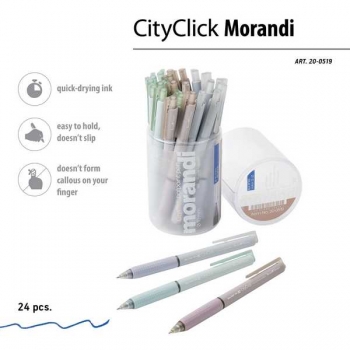 Ручка шариковая автоматическая Bruno Visconti CityClick. Morandi, 1.0мм, корпус ассорти, синяя арт.20-0519