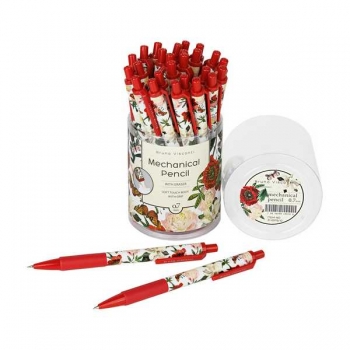 Карандаш автоматический 0.7мм Bruno Visconti FLORA.ПИОНЫ с ластиком арт.21-0076/12